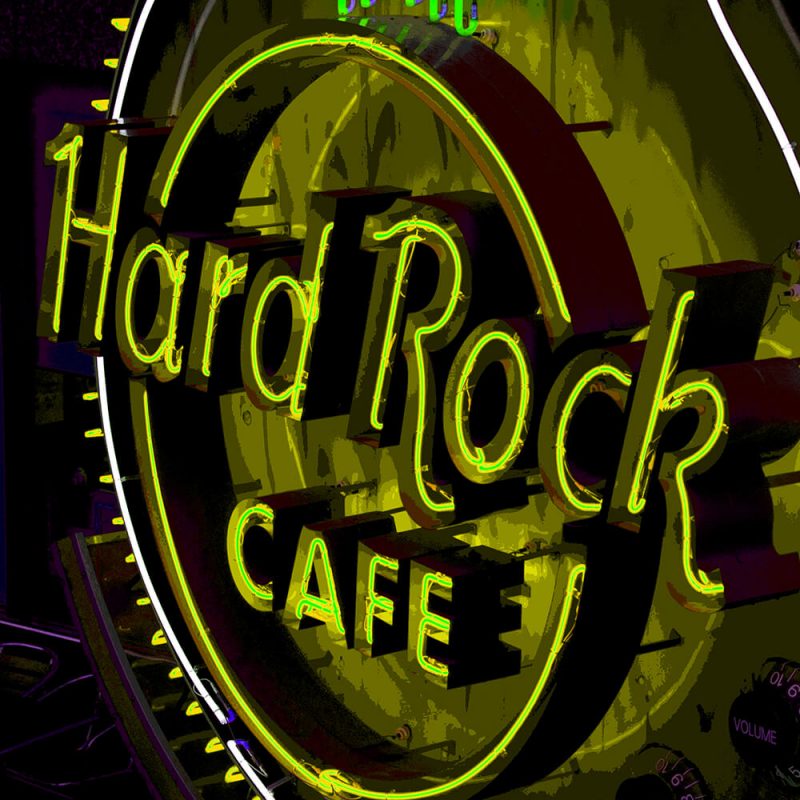 TM2422 hard rock cafe neon sign green