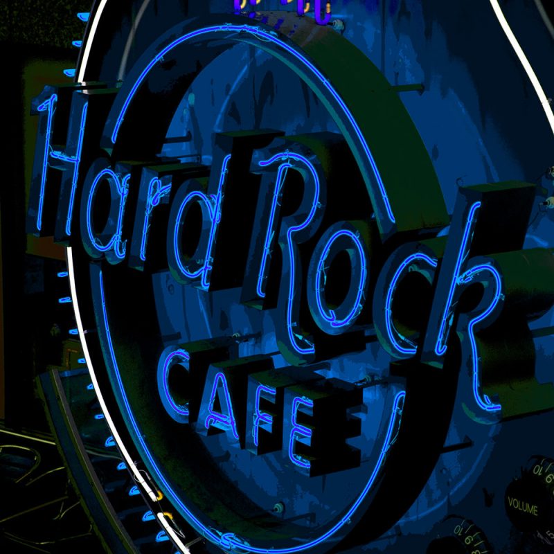 TM2423 hard rock cafe neon sign blue