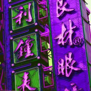 TM2442 chinese neon sign purple