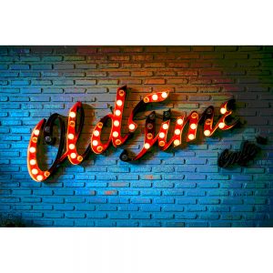 TM2499 old time illuminated sign red