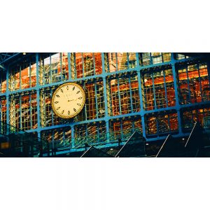 TM2573 station clock london orange