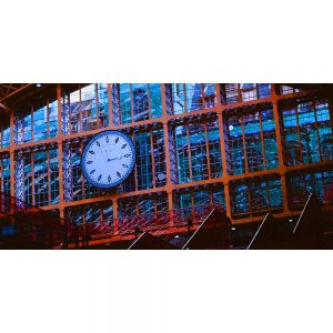 TM2574 station clock london blue