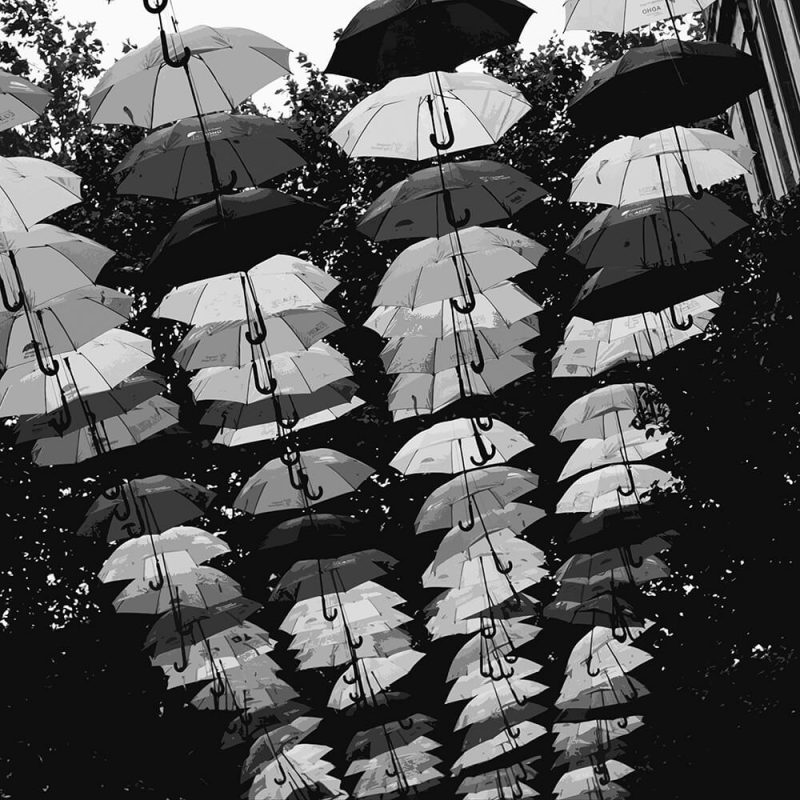 TM2781 liverpool street umbrellas mono