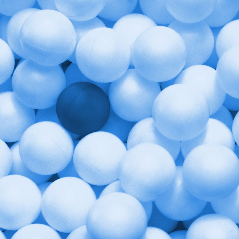 TM2819 ping pong balls bright blue