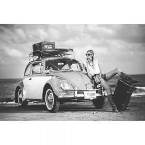 TM2902 beetle beach girl surfing mono