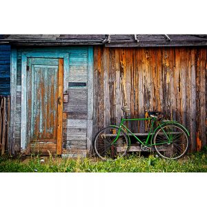 TM2913 bicycle bike old shack green