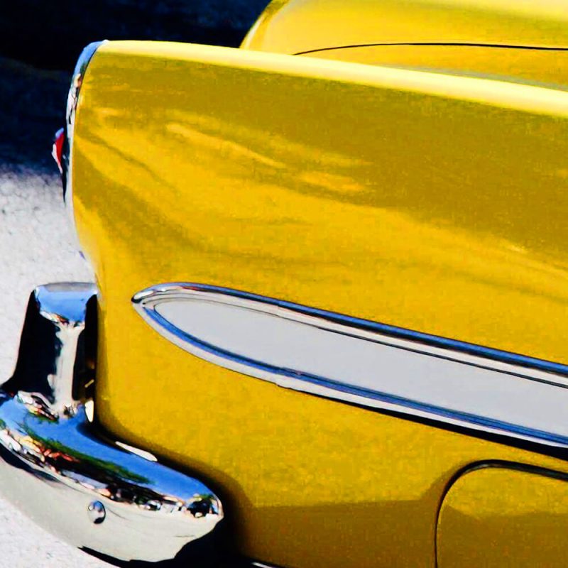 TM2982 yellow belair american car detail
