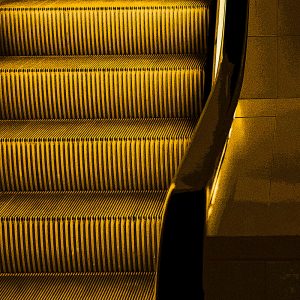 TM2996 yellow escalators detail