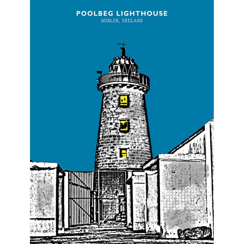 SG2594 poolbeg lighthouse dublin ireland bright city funky