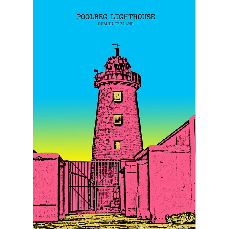 SG2595 poolbeg lighthouse dublin ireland bright city funky