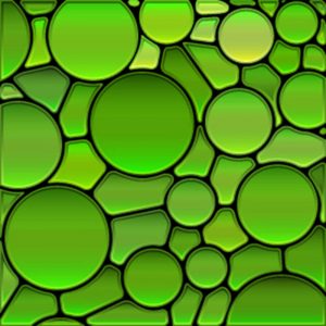 SG2644 abstract stained glass mosaic green circles