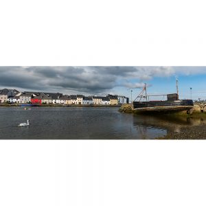 SG2733 fishing boat houses claddagh galway city ireland seascape
