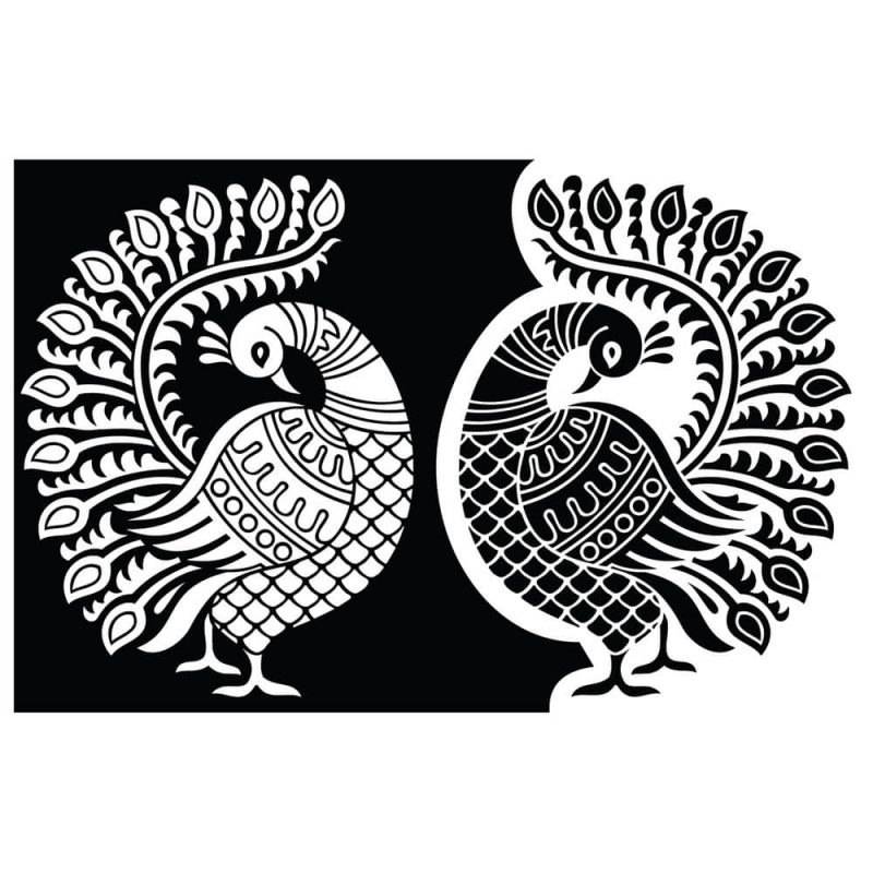 SG2746 peacock motif graphic