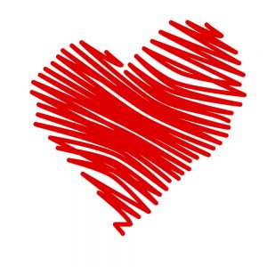 SG2747 valentine heart red