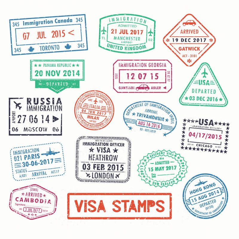 SG2766 visa passport stamps travel