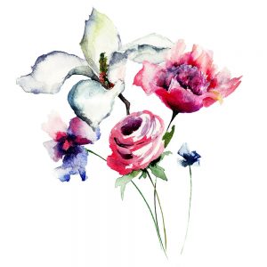SG2774 spring flowers watercolour