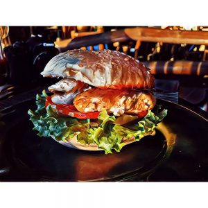 SG2802 cafe fast food chicken hamburger salad