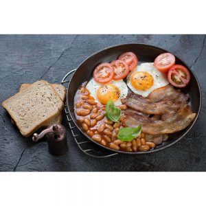 SG2827 full english breakfast bacon eggs beans tomato mushroom bread