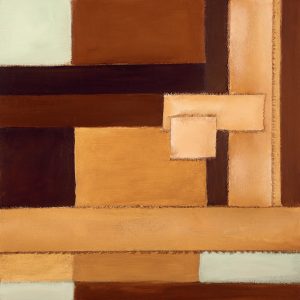 SG777 contemporary abstract brown cream tan blue coffee square