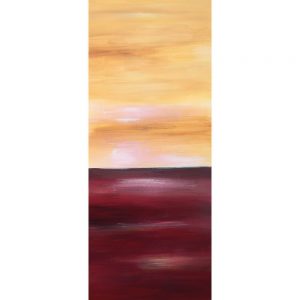 SG798 contemporary abstract seascape horizon yellow red maroon