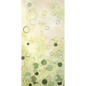 SG800 contemporary abstract bubble bubbles circles green