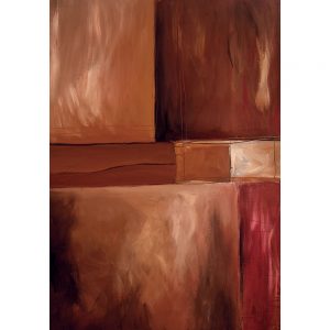 SG819 contemporary abstract squares tan brown red cream coffee