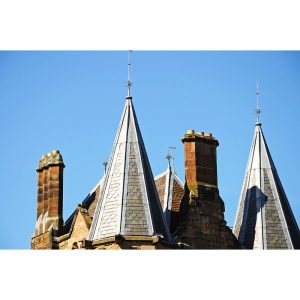 SG3153 old school building spires chimneys saint mary prior gardens coventry england
