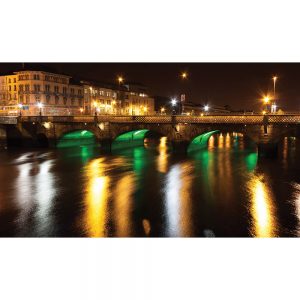 SG3652 hapenny bridge dublin ireland night lights