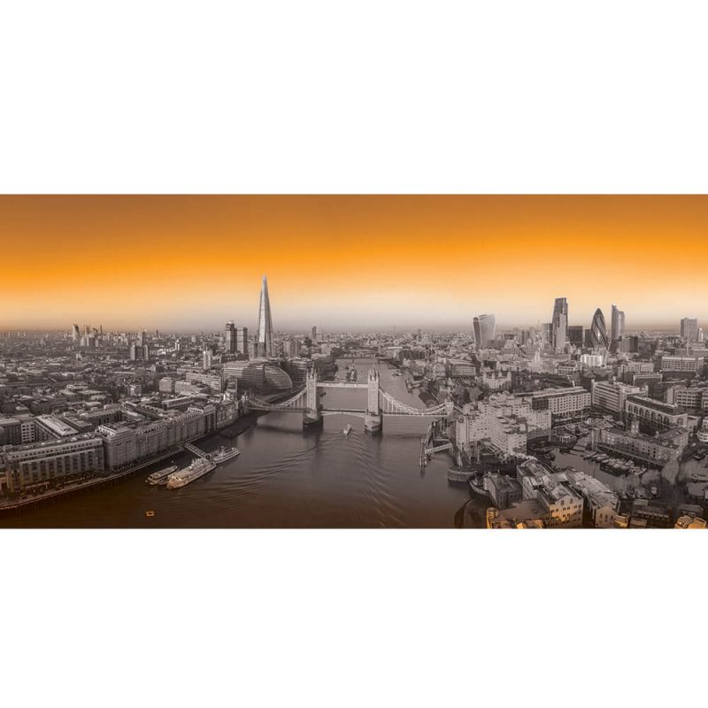SG3835 london uk cityscape black white orange