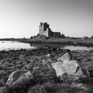 SG3841 dunguaire castle galway ireland black white